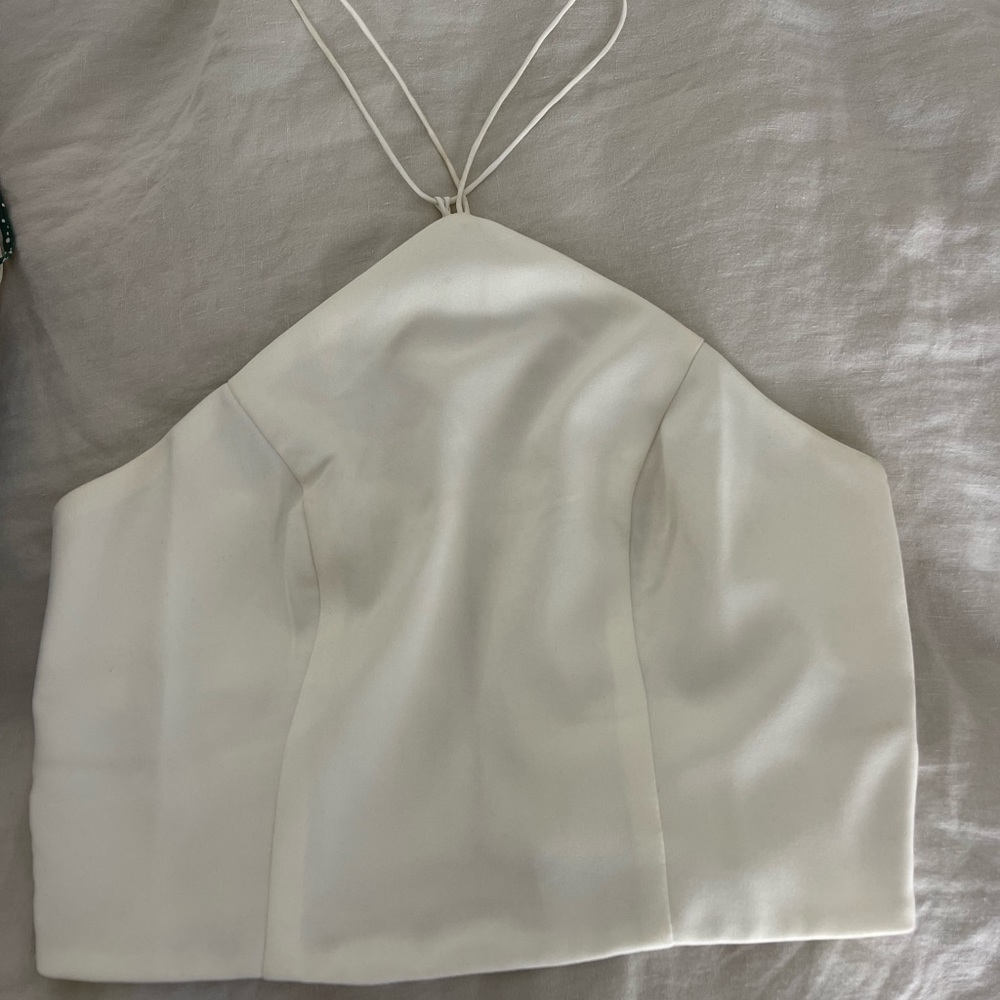 White Sabo Skirt Crop Top